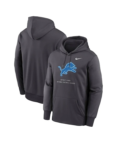 Nike Men's Big & Tall Detroit Lions Toss Sweep Crossover Hood Hoodie