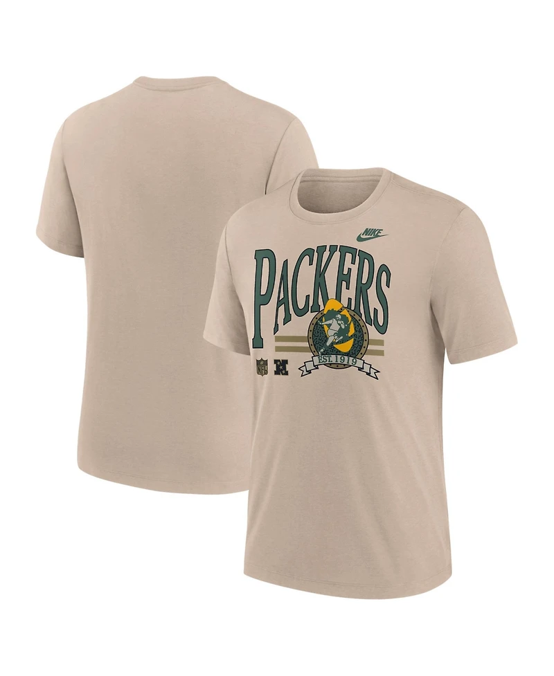Nike Men's Green Bay Packers Rewind Tri-Blend Retro T-Shirt
