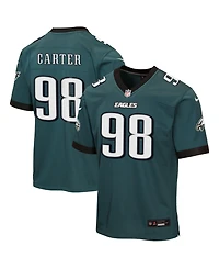Nike Big Boys and Girls Jalen Carter Midnight Green Philadelphia Eagles Team Game Jersey
