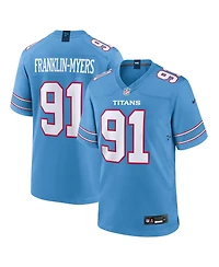 Nike Men's Tennessee Titans John Franklin-Myers Team Game V-Neck Relaxed-Fit Jersey