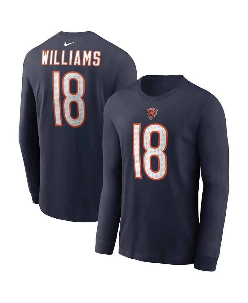 Nike Men's Chicago Bears Caleb Williams Long-Sleeve Crewneck T-Shirt
