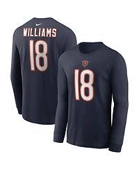 Nike Men's Chicago Bears Caleb Williams Long-Sleeve Crewneck T-Shirt