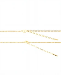 Unwritten Cubic Zirconia Gold-Plated Initial Pendant Necklace Set