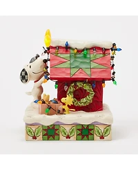 Jim Shore Peanuts Snoopy Decorating Led Doghouse Figurine