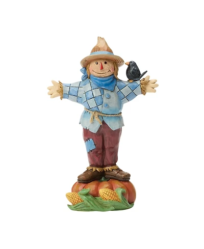 Jim Shore Halloween Scarecrow Standing on Pumpkin Figurine