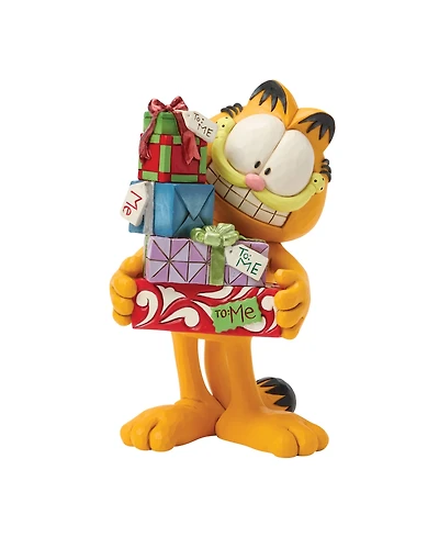Jim Shore Garfield with Stack of Presents Figurine