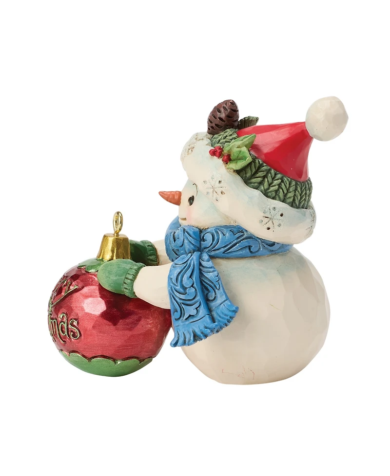 Jim Shore Heartwood Creek Snowman with Large Ball Ornament