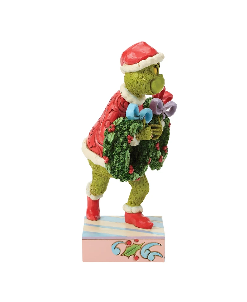 Jim Shore Dr. Seuss The Grinch with Multiple Wreaths Figurine