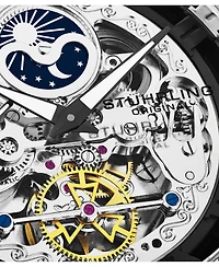 Stuhrling Original Model 3922 Men's Skeleton Automatic Stainless Steel Link Bracelet Watch