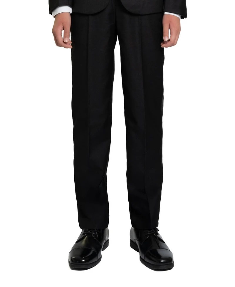 Peanut Butter Collection Big Boys 007 Slim Fit 5-Piece Shirt, Bowtie, Jacket, Vest and Pants Tuxedo Set