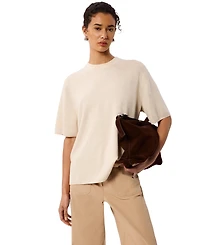 Whistles Women's Draped Fine Knit T-Shirt