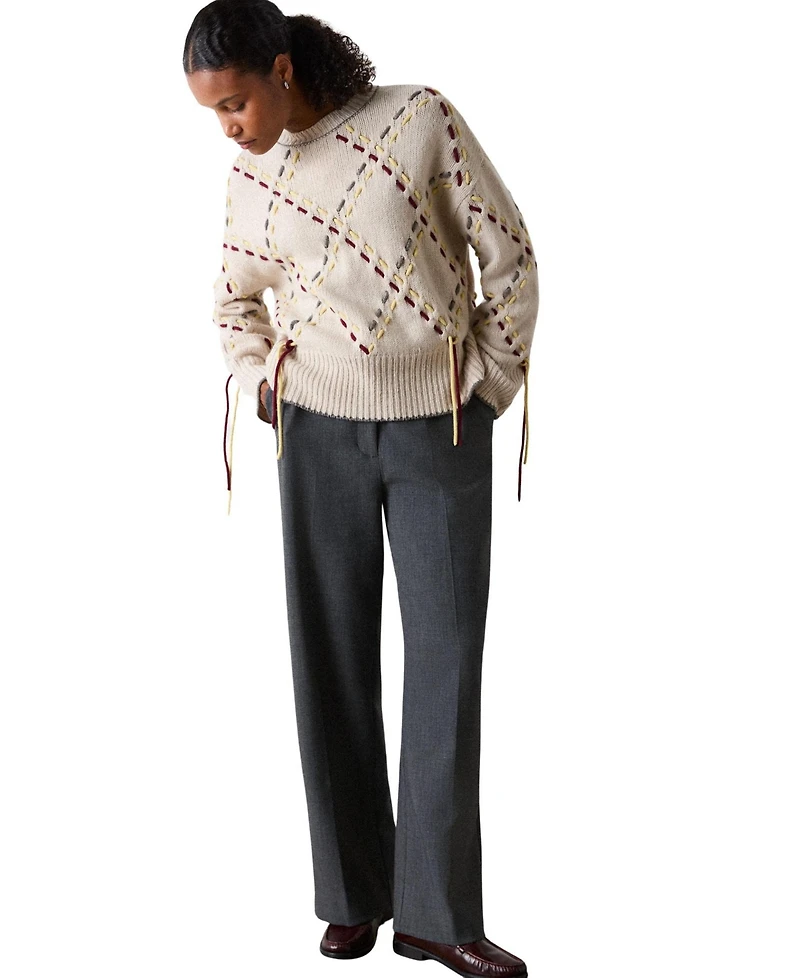 Whistles Women's High-Rise Straight-Leg Trouser