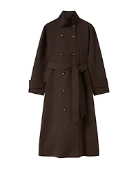 Whistles Women's Double-Breasted Funnel-Neck Trench Coat