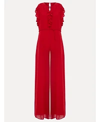 Phase Eight Women's Front Wide Leg Jumpsuit Cinched Waist