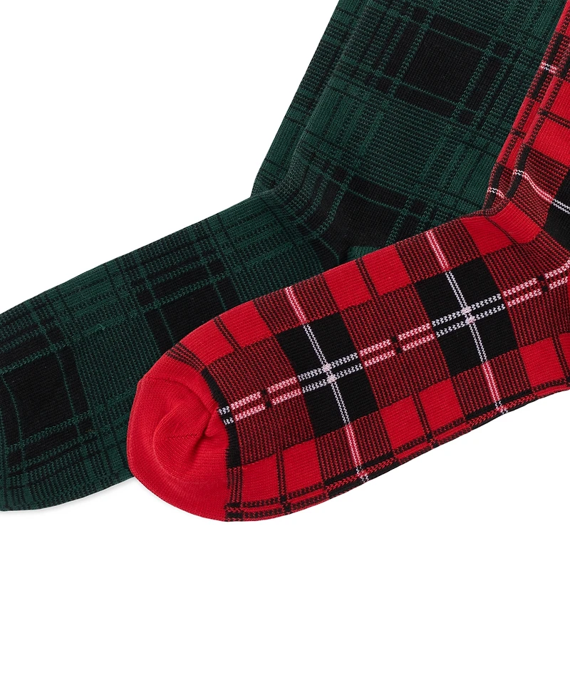 Polo Ralph Lauren Men's Classic Tartan Slack Ribbed-Cuff Crew Socks, 2-Pack