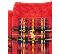 Polo Ralph Lauren Boys' 4-11 Holiday Dog Cotton-Blend Crew Socks, 3-Pack