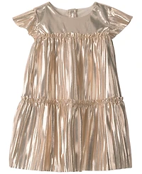 Carter's Baby Girls' Metallic-Crinkle Flutter-Sleeve Dress and Diaper Cover, 2-Piece Set