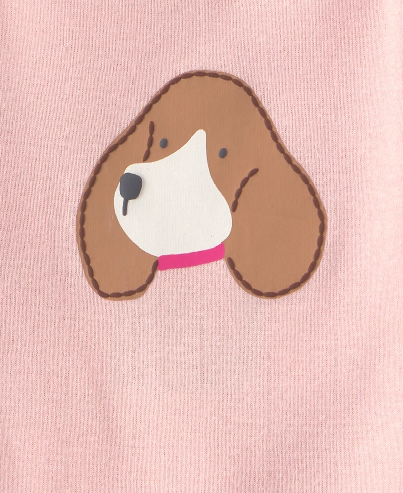 Carter's Baby Girls' Long-Sleeve Dog Bodysuits, 4-Pack