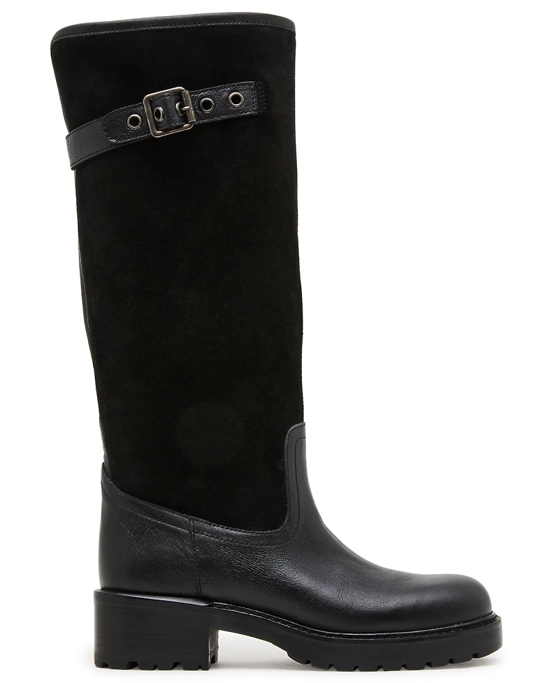 Steve Madden Women's Ramble Wide-Calf Lug Sole Riding Boots
