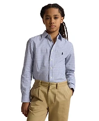 Polo Ralph Lauren Big Boys Plaid Cotton Poplin Shirt