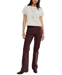 Free People Women's Double Knot High-Rise Straight-Leg Jeans