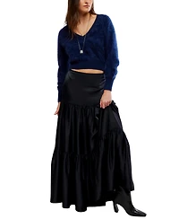 Free People Women's Juliette Satin A-Line Maxi Skirt