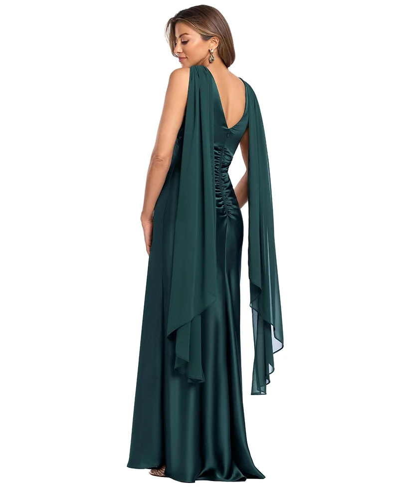 Xscape Women's Halter Satin Gown