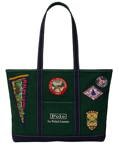 Polo Ralph Lauren Logo-Patch Outdoors-Inspired Canvas Tote
