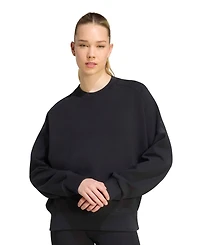 adidas Women's Soft Lux Loose-Fit Crewneck Long-Sleeve Sweatshirt