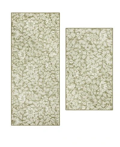 Laura Ashley Oastbrook Flowers Floral 2-Piece Rug Set