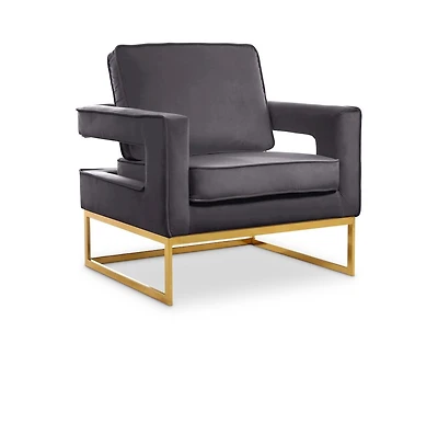 Meridian Furniture Noah Grey Velvet Accent Chair