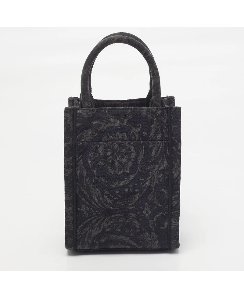 Pre-Owned Versace Women's Mini Barocco Jacquard Canvas Tote Bag