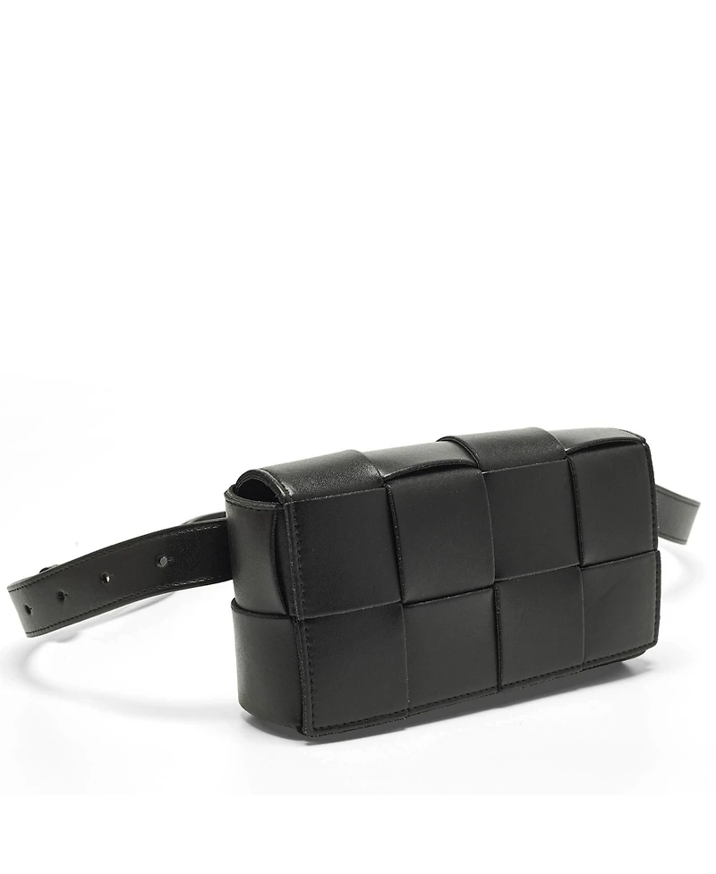 Pre-Owned Bottega Veneta Women's Cassette Mini Intrecciato Leather Belt Bag