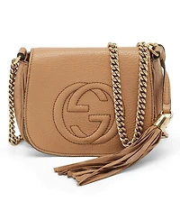 Pre-Owned Gucci Women's Soho Leather Flap Chain Crossbody Bag