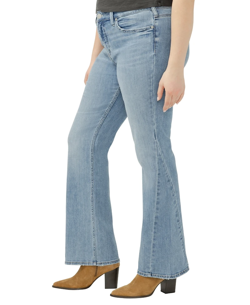 Silver Jeans Co. Plus Suki High-Rise Light-Wash Bootcut