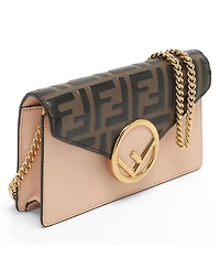 Pre-Owned Fendi Women's Embossed Leather Mini Bag on Chain