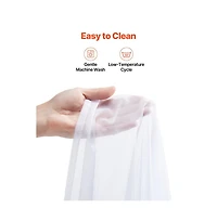Slickblue 2 Panel Sheer Window Curtains with Dual Rod Pocket, Polyester Drapes for Home Decor