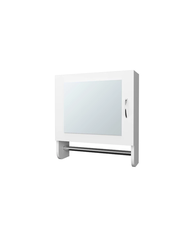 Fm Furniture Pine medicine cabinet in melamine with a towel bar and mirror included