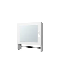Fm Furniture Pine medicine cabinet in melamine with a towel bar and mirror included