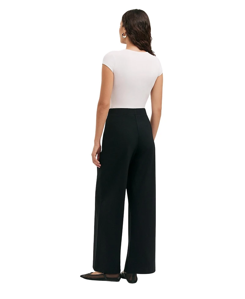 Finery London Women's Caryl Wide-Leg Ponte Jersey Trousers