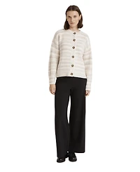 Finery London Women's Whitney Striped Crew-Neck Relaxed-Fit Cardigan