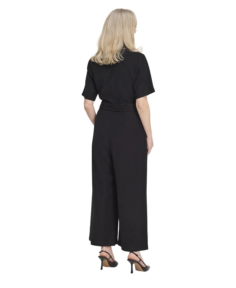 Finery London Women's Marie Wide Leg Cropped Jumpsuit