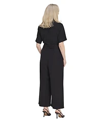 Finery London Women's Marie Wide Leg Cropped Jumpsuit