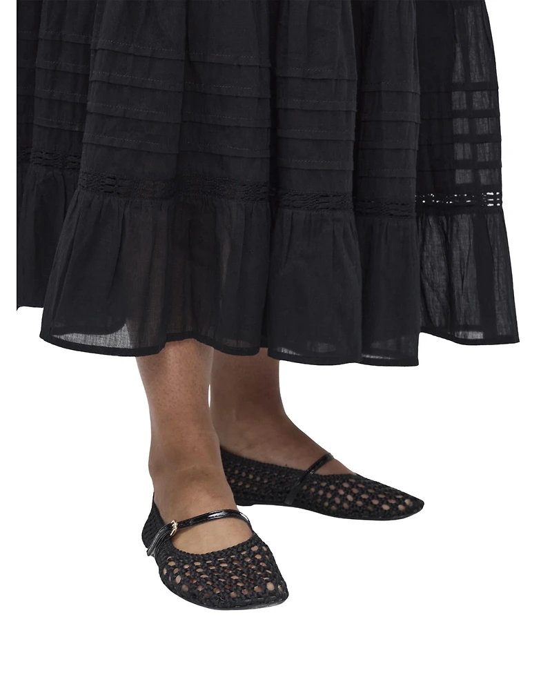 Finery London Women's Imani Tiered High-Waisted Midi Skirt