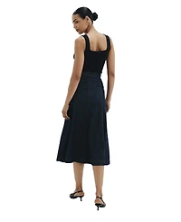 Finery London Women's Dana Denim Midi A-Line Skirt