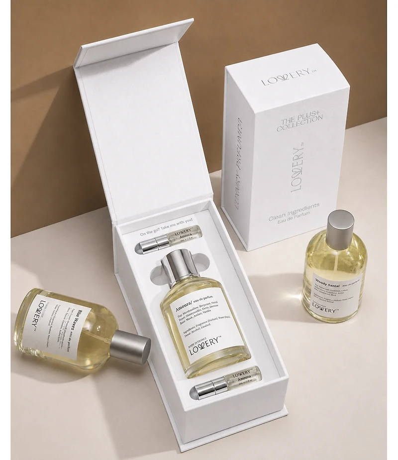 LoveryPlus Amoura Eau de Parfum 3pc Gift Set - 3.4fl oz Women Perfume Gift Set with 2 Mini Perfumes