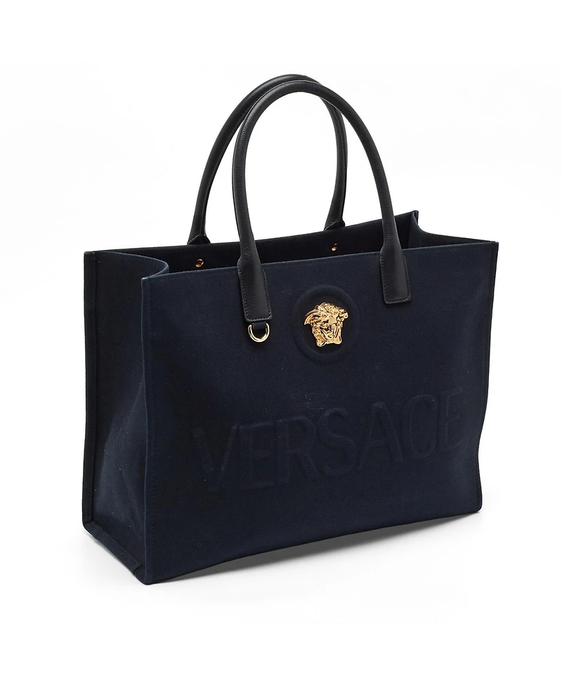 Pre-Owned Versace Women's La Medusa Large Canvas Tote Bag