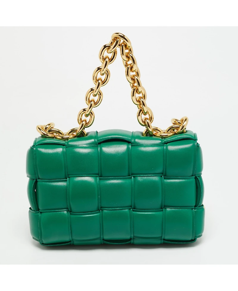 Pre-Owned Bottega Veneta Padded Cassette Leather Chain Shoulder Bag