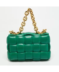 Pre-Owned Bottega Veneta Padded Cassette Leather Chain Shoulder Bag