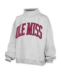 Pressbox Women's Ole Miss Rebels Nelson Oversized Mock-Neck Sweatshirt